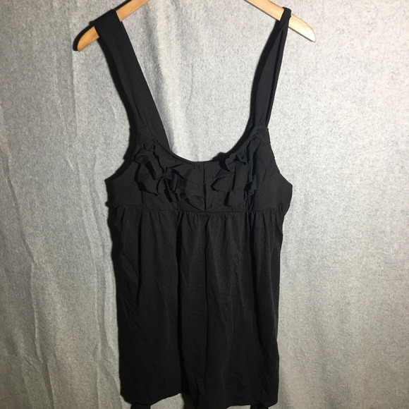 Womens NWOT Free People Beach Dress Black Ruffles Open Back Boho Beachy Casual - Picture 1 of 6